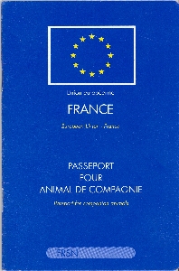 passeport pour le voyage d'un animal (chien, chat ou furet)